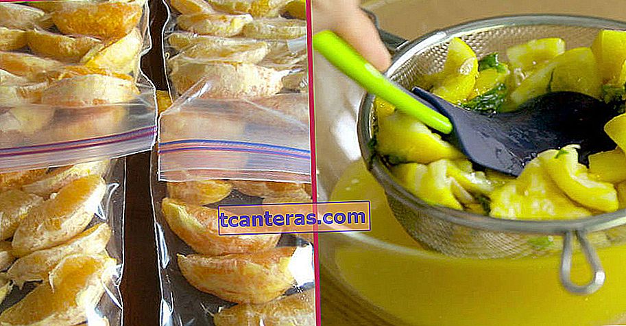 Preparación para el verano y el Ramadán: hacer limonada y jugo de naranja para almacenar en el congelador